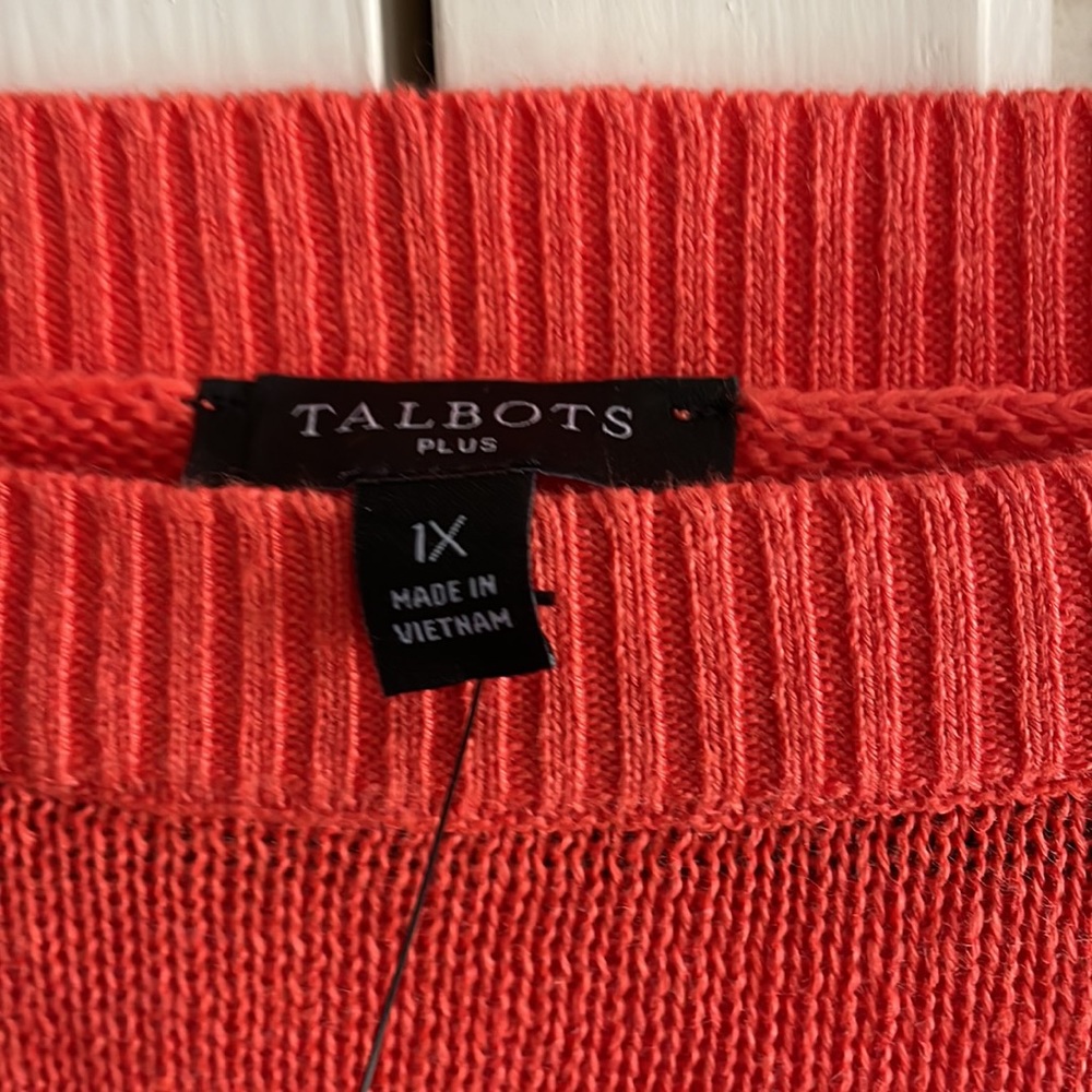 Talbots Linen Tee NWT - Picture 2 of 4